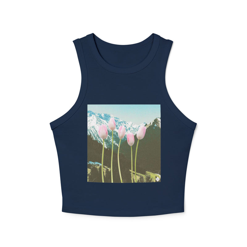 Cold Mountain View Women's Micro Rib Racer Tank Top