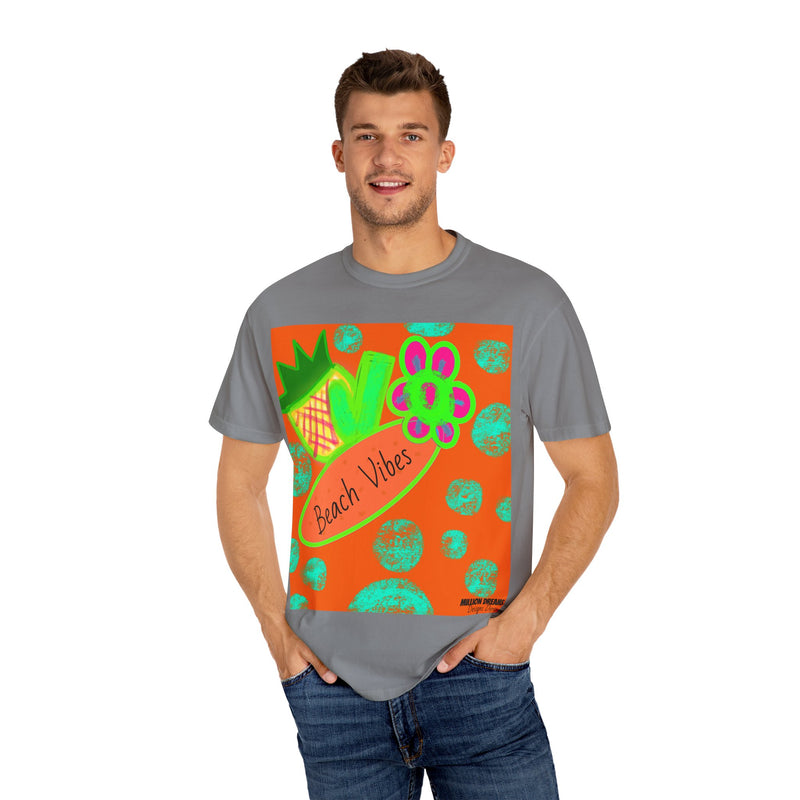 Neon Beach Vibes Unisex Garment-Dyed T-shirt