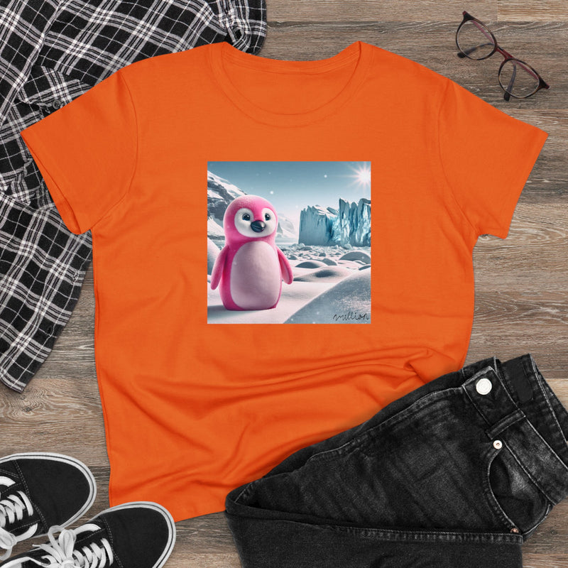 Pink Penguin Women's Midweight Cotton Tee