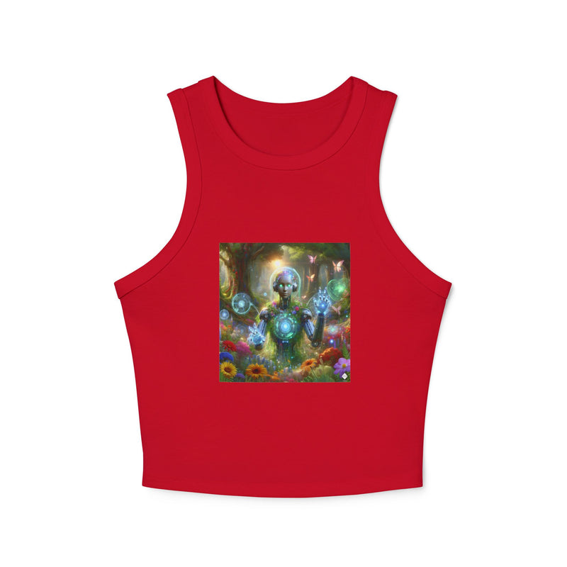 Glowing In The Garden Women's Micro Rib Racer Tank Top