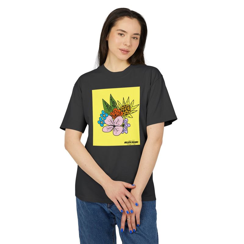 Yellow Flora Unisex Heavy Faded Tee