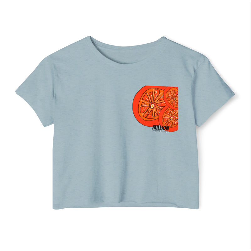 Tangie  Orange Women's Festival Crop Top