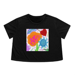 Paint Garden Women's Flowy Cropped Tee