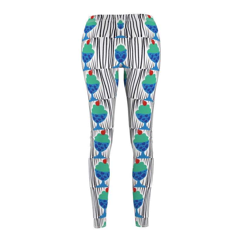 Pistachio Ice cream  Women's Cut & Sew Casual Leggings (AOP)