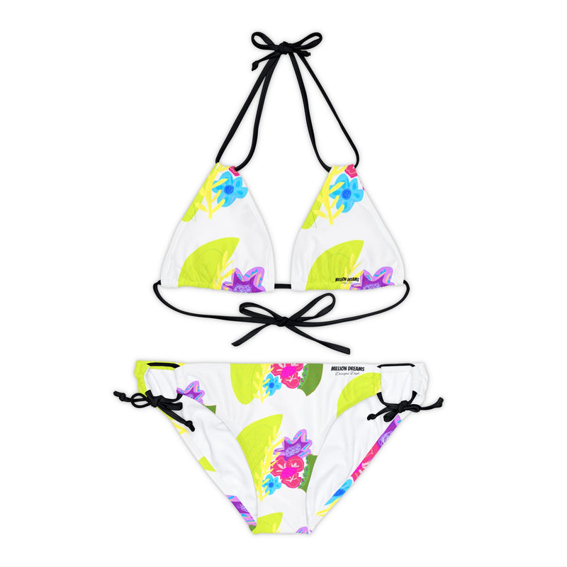 Neon Plants Strappy Bikini Set (AOP)