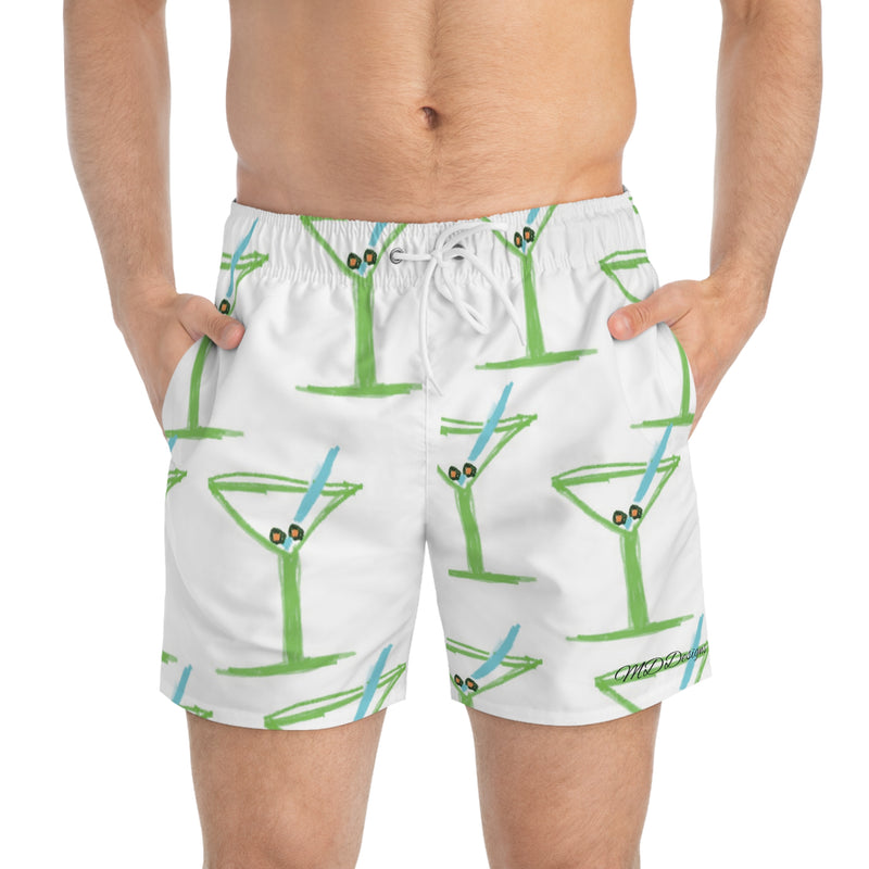 Martini Glass Swim Trunks (AOP)