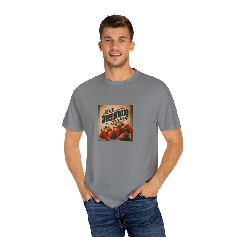 Strawberry Design Unisex Garment-Dyed T-shirt