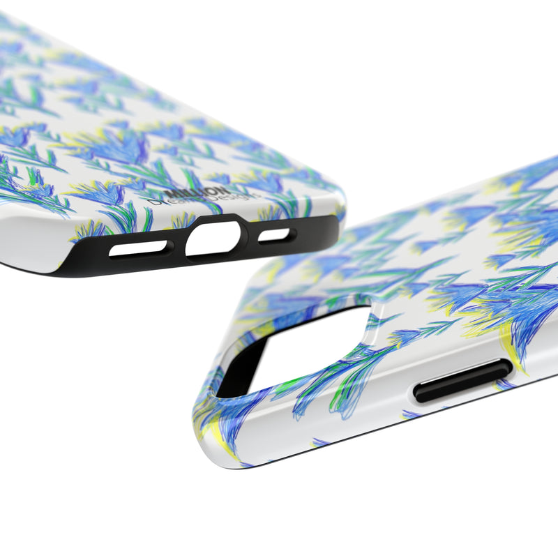 Blue Flower AOP Tough Phone Case