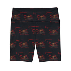 Fiery Million Pattern Print Women's Workout Shorts (AOP)