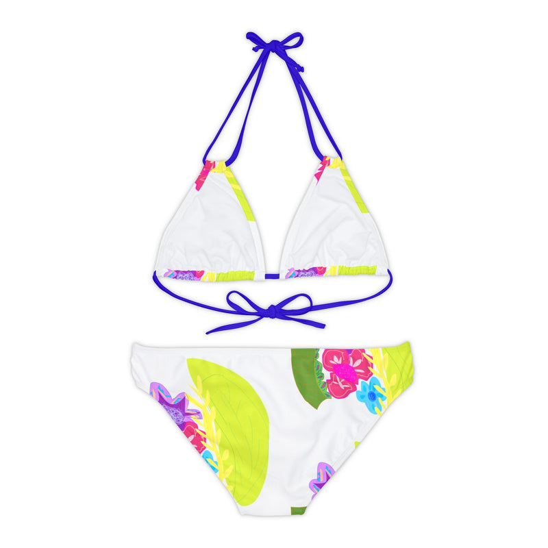 Neon Plants Strappy Bikini Set (AOP)