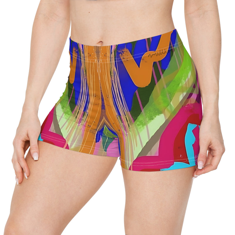 Abstract Frenzy Print Women's Shorts (AOP)