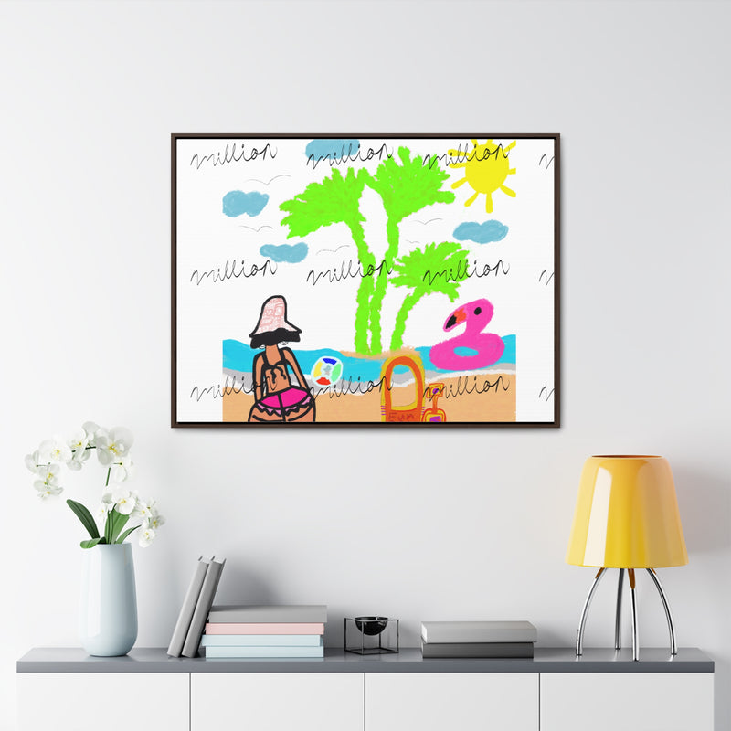 Fun Beach Day Gallery Canvas Wraps, Horizontal Frame