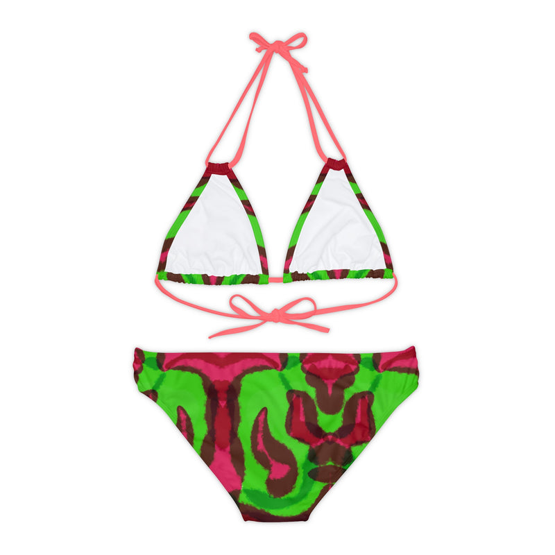 tye dye Strappy Bikini Set (AOP)