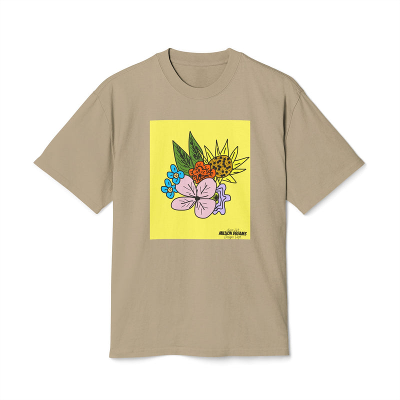 Yellow Flora Unisex Heavy Faded Tee