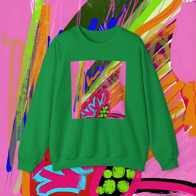 Abstract Frenzy Print Unisex Heavy Blend™ Crewneck Sweatshirt