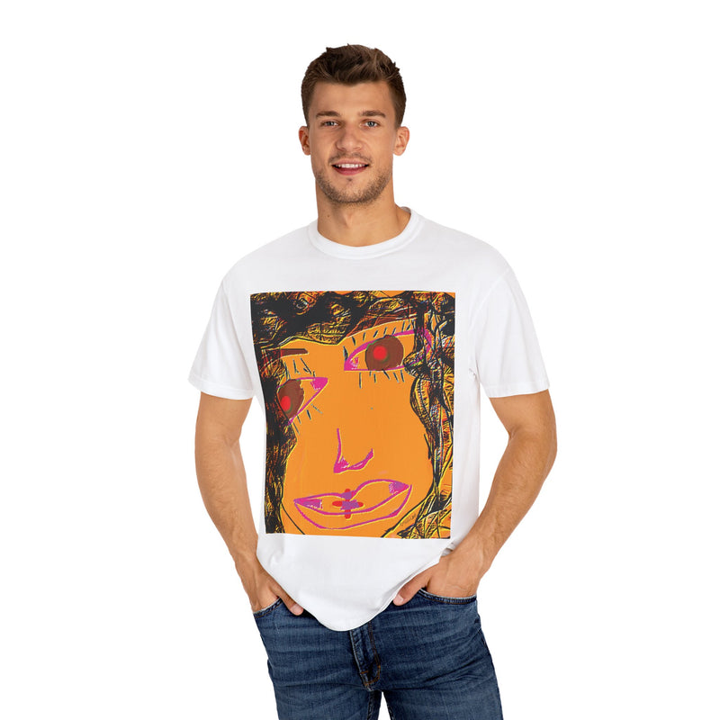 Face Graphic Unisex Garment-Dyed T-shirt