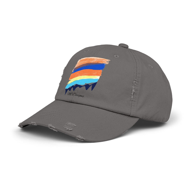 Color Sketch Lines Unisex Distressed Cap