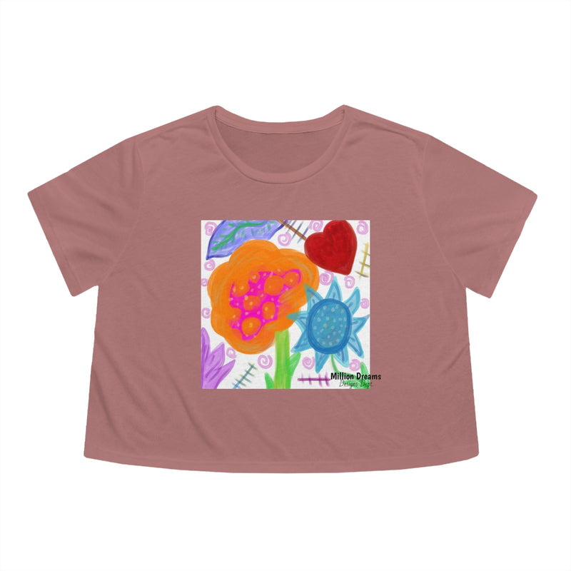 Paint Garden Women's Flowy Cropped Tee