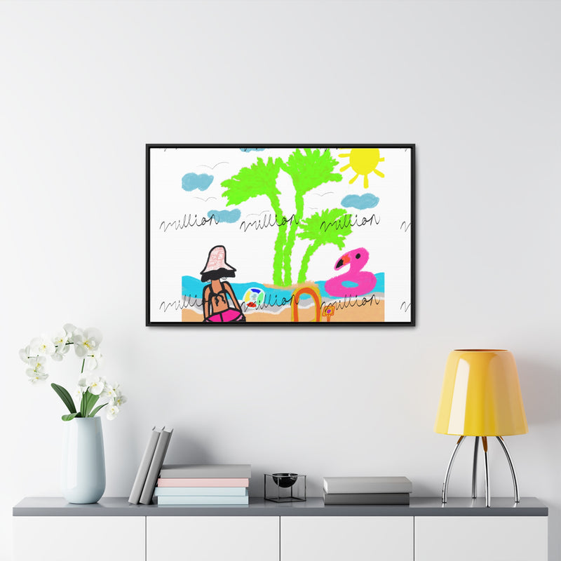 Fun Beach Day Gallery Canvas Wraps, Horizontal Frame