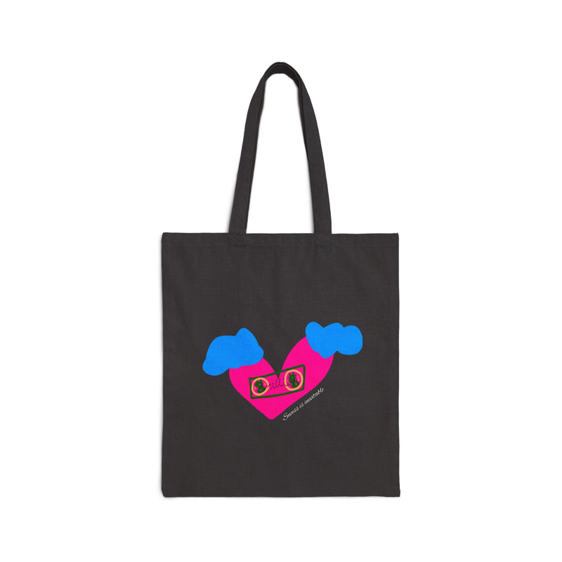 Success Is Inevitable Heart Cotton Canvas Tote Bag