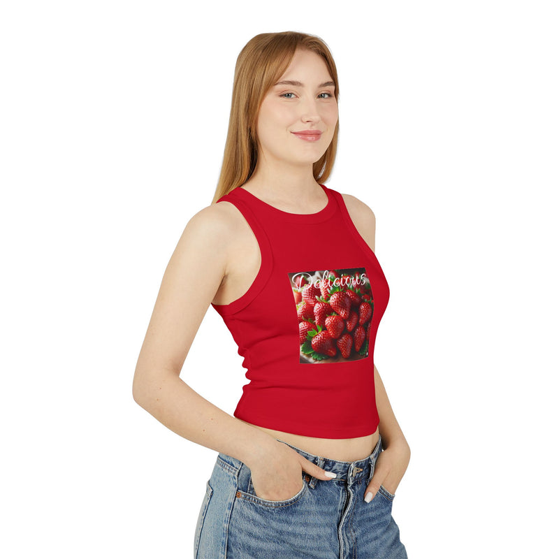 Delicious Women's Micro Rib Racer Tank Top