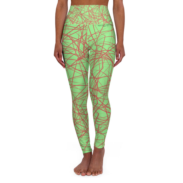 Polygons High Waisted Yoga Leggings (AOP)