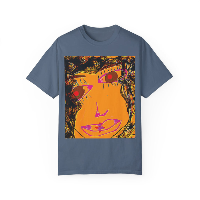 Face Graphic Unisex Garment-Dyed T-shirt