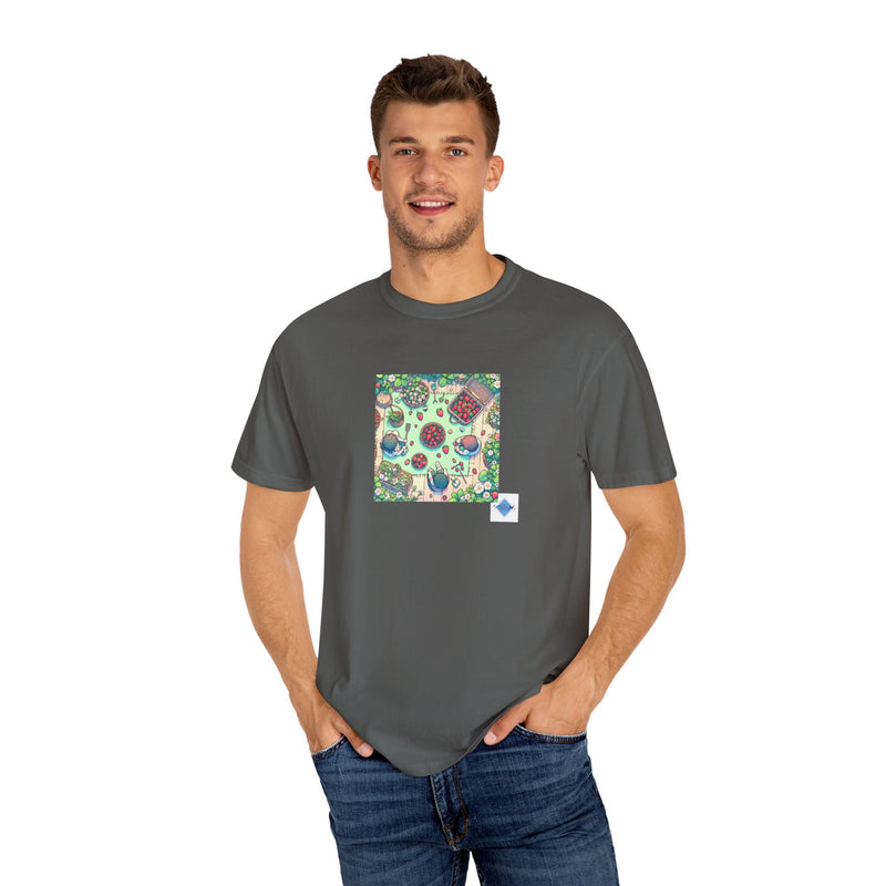 Strawberry Garden Unisex Garment-Dyed T-shirt