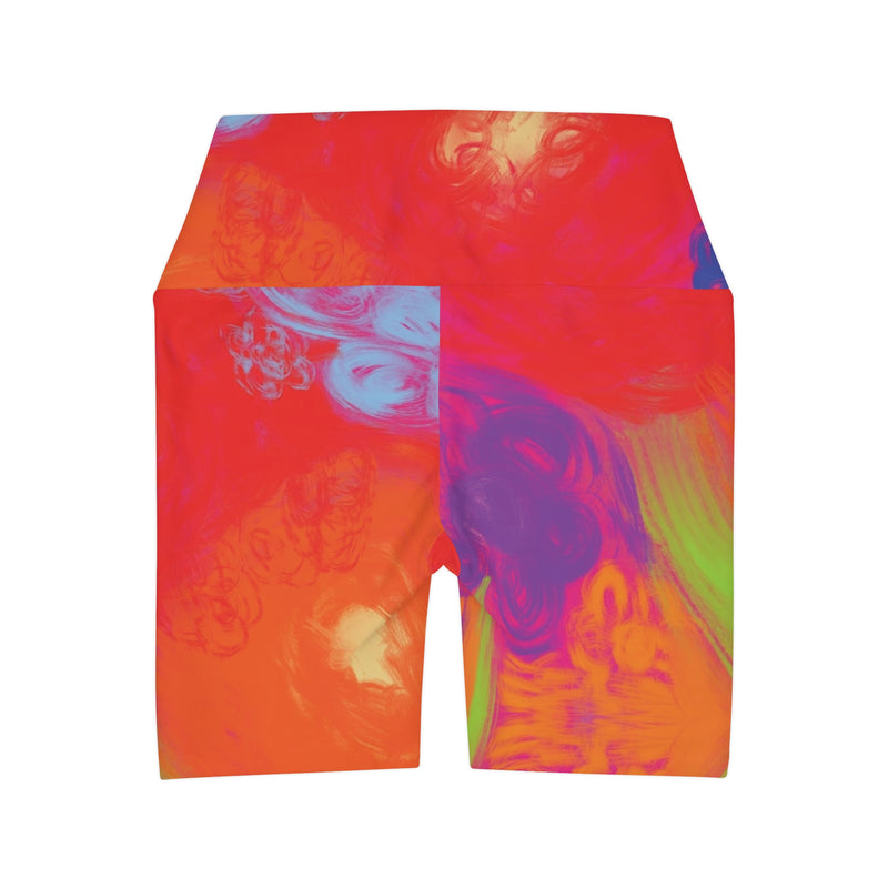 Floral Breeze High Waisted Yoga Shorts (AOP)