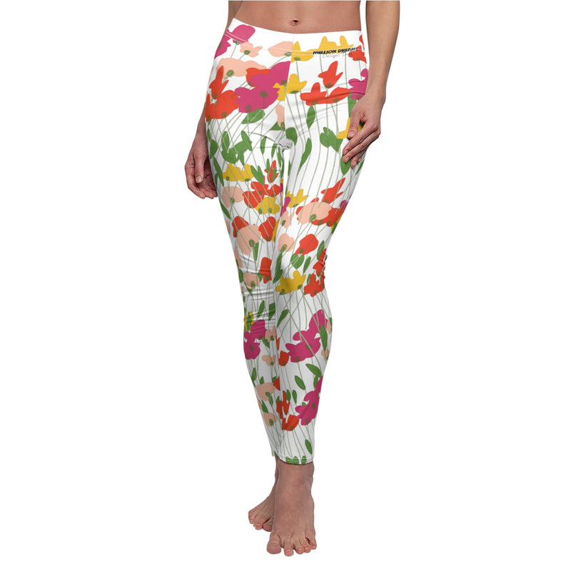 Freestyle Flowers women's Cut & Sew Casual Leggings (AOP)