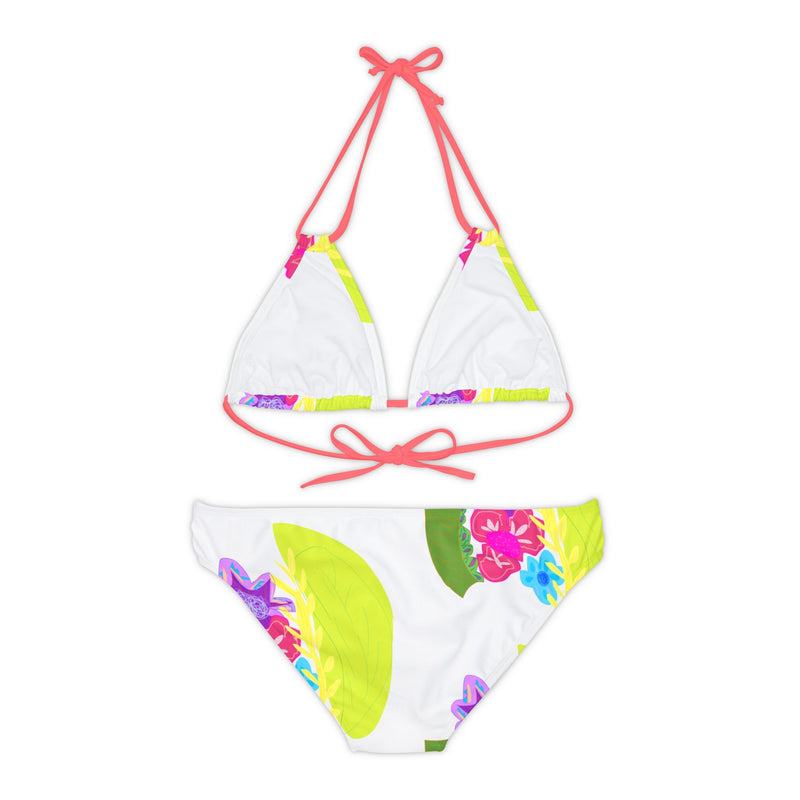 Neon Plants Strappy Bikini Set (AOP)