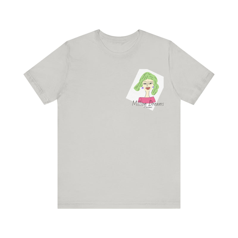 Green Hair Lady Jersey Short Sleeve Tee