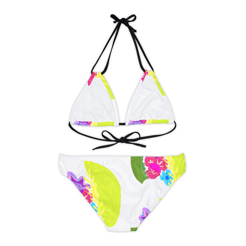 Neon Plants Strappy Bikini Set (AOP)