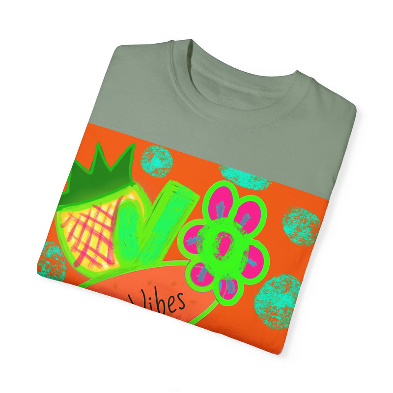 Neon Beach Vibes Unisex Garment-Dyed T-shirt