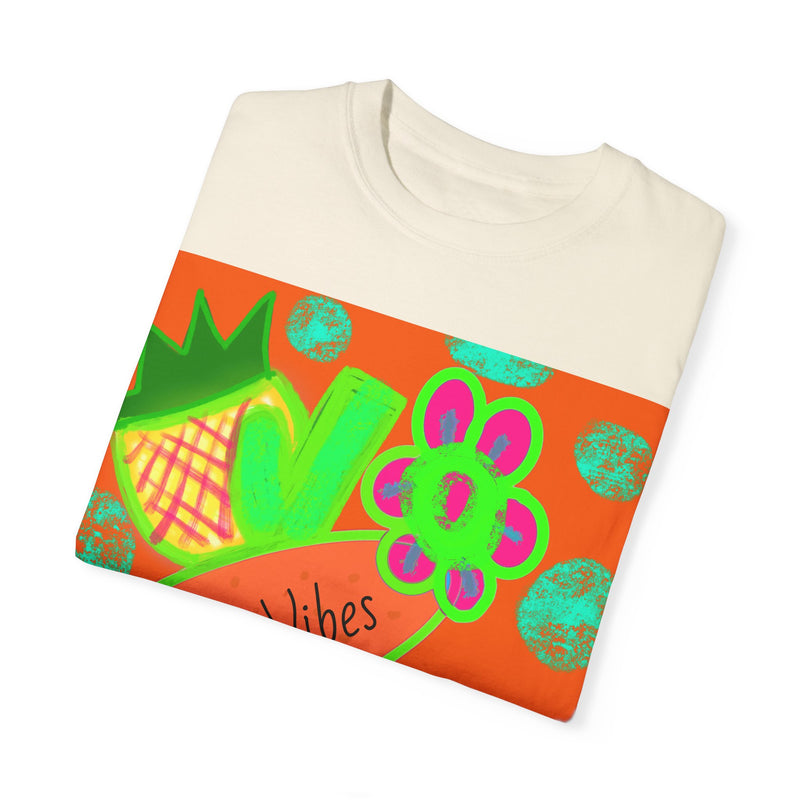 Neon Beach Vibes Unisex Garment-Dyed T-shirt