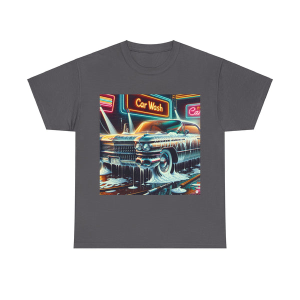 Cadillac At The Car wash Unisex Heavy Cotton Tee