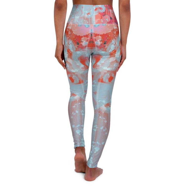 Ice Glaze Portrait Waisted Yoga Leggings (AOP)