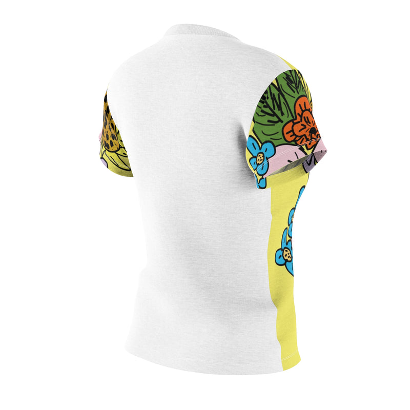 Yellow Flora Women's Cut & Sew Tee (AOP)