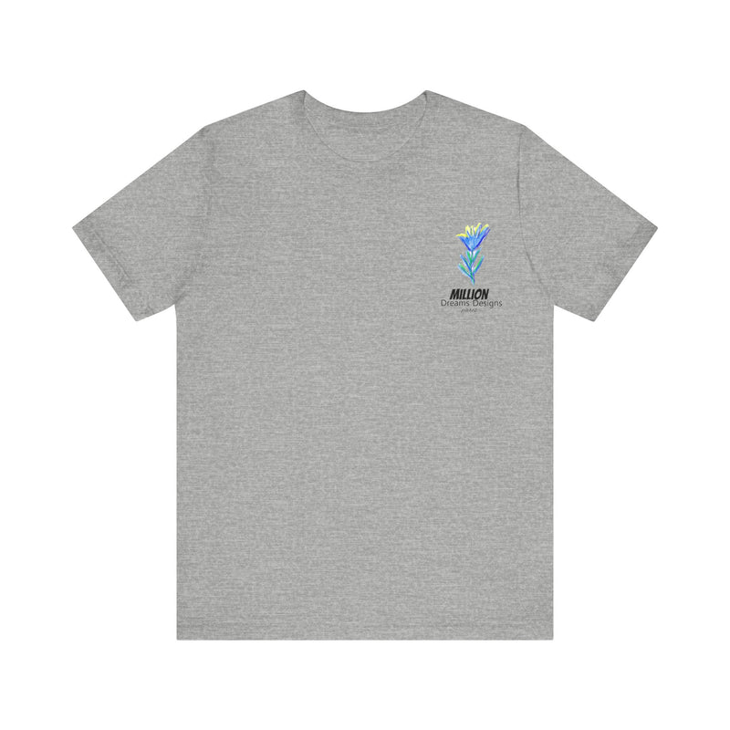 Blue Flower Unisex Jersey Short Sleeve Tee