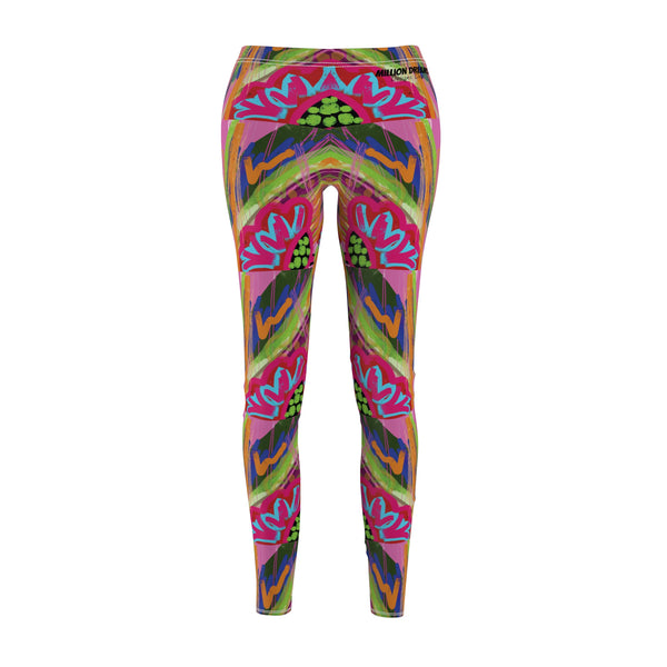 Abstract Frenzy Print Women's Cut & Sew Casual Leggings (AOP)