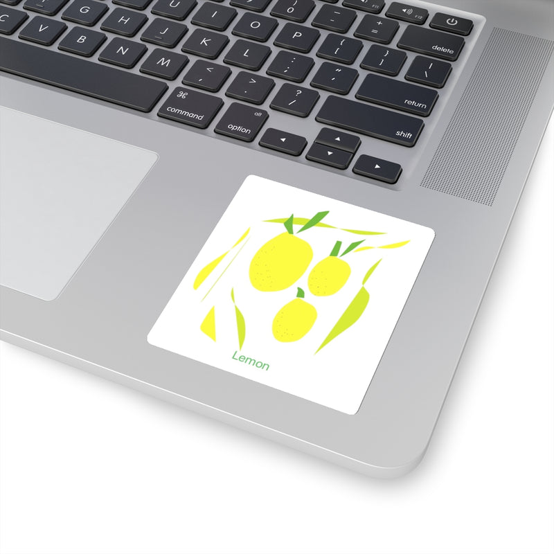 Lemon Yellow Kiss-Cut Stickers