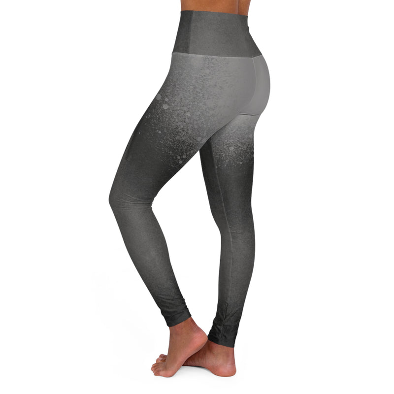 Ash Spray Paint High Waisted Yoga Leggings (AOP)