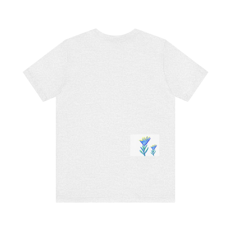 Blue Flower Unisex Jersey Short Sleeve Tee