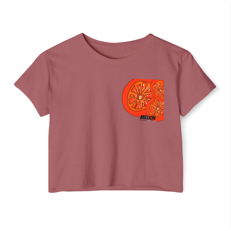 Tangie  Orange Women's Festival Crop Top