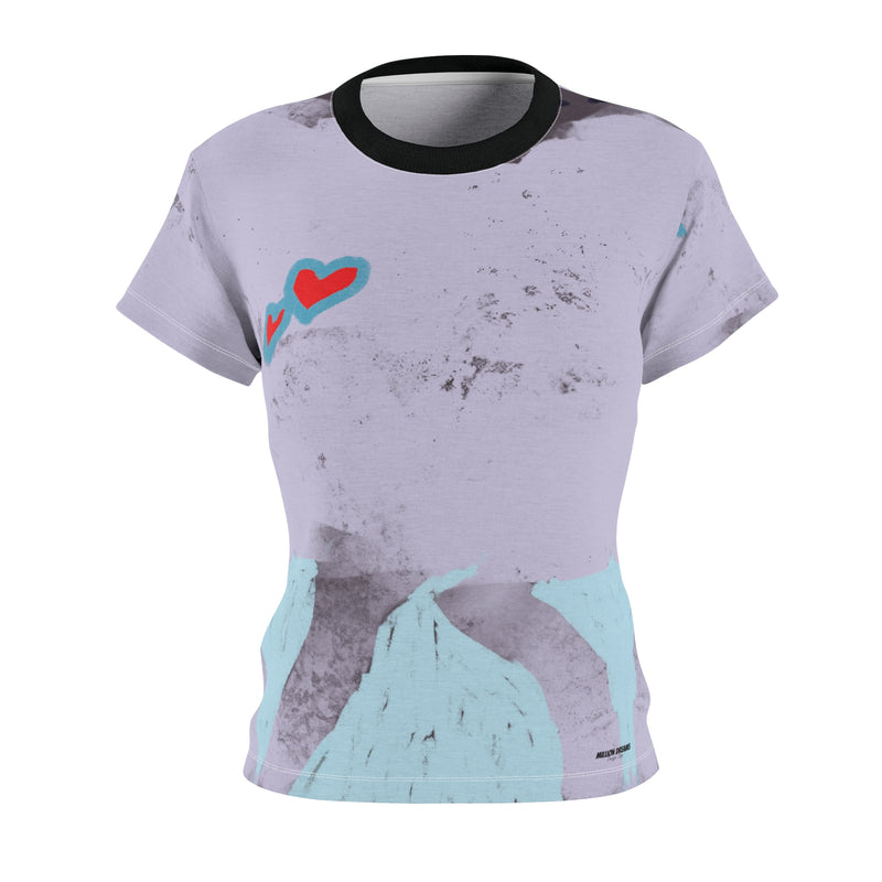 Dark Cold Mountain  Women's Cut & Sew Tee (AOP)