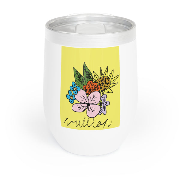 Yellow Flora Chill Wine Tumbler