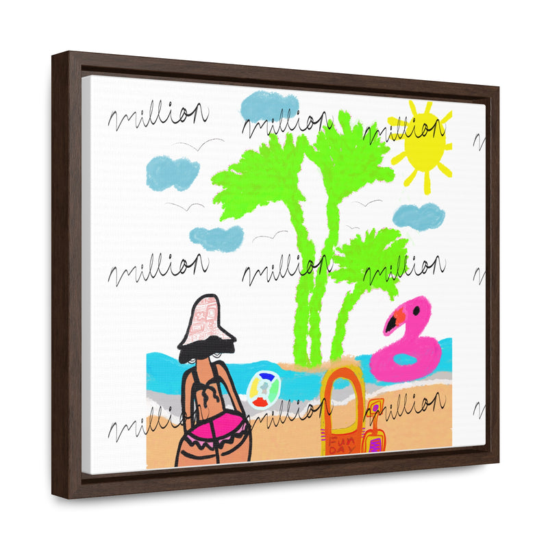 Fun Beach Day Gallery Canvas Wraps, Horizontal Frame