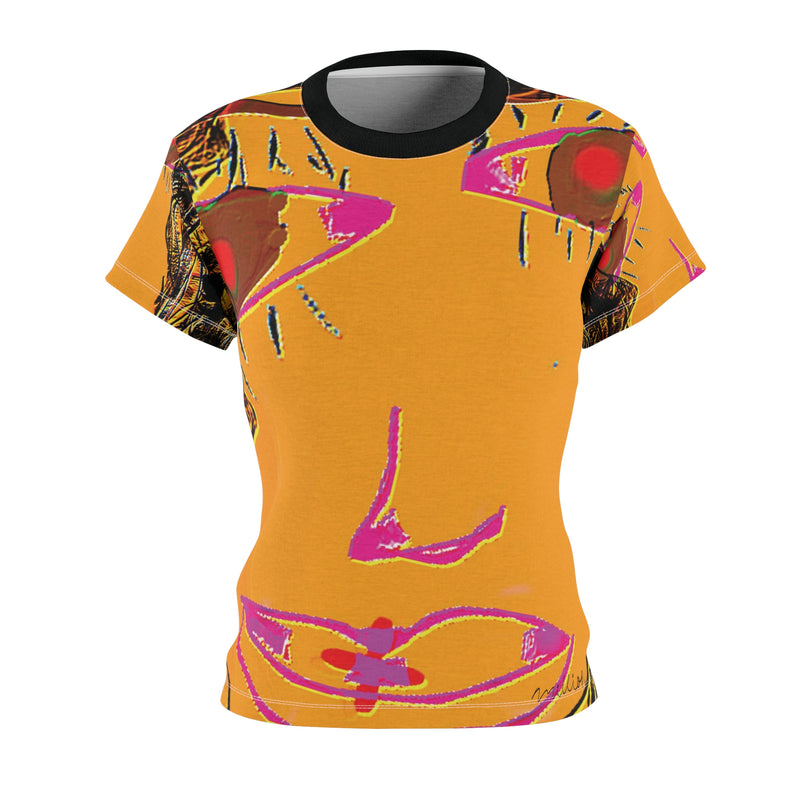 Face Graphic Women's Cut & Sew Tee (AOP)