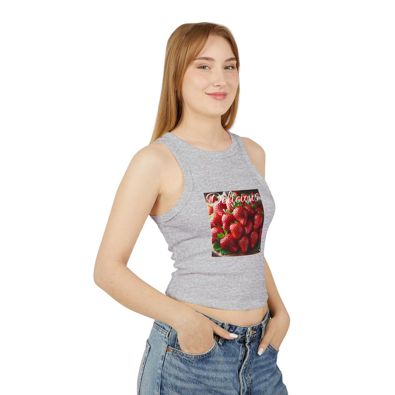 Delicious Women's Micro Rib Racer Tank Top