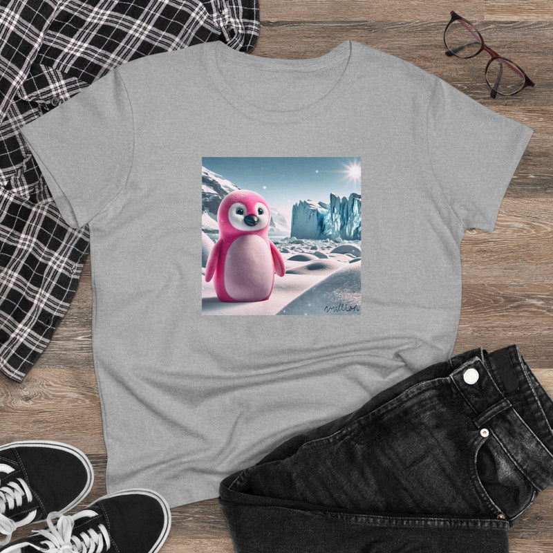 Pink Penguin Women's Midweight Cotton Tee